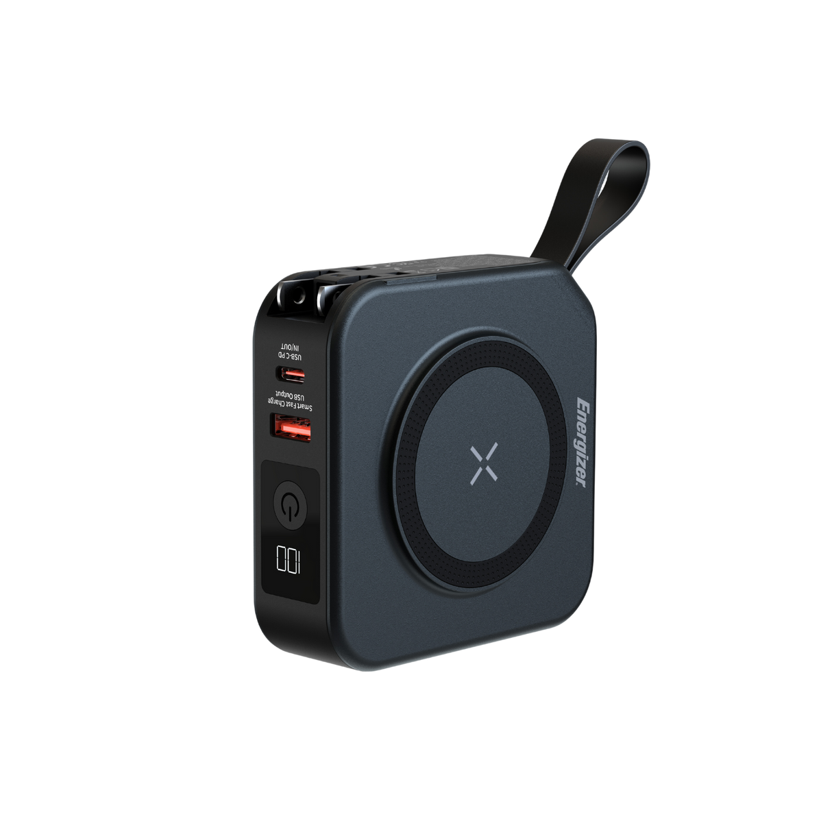 Energizer 10K magnetisk trådløs Power Bank med 20W PD. Sort