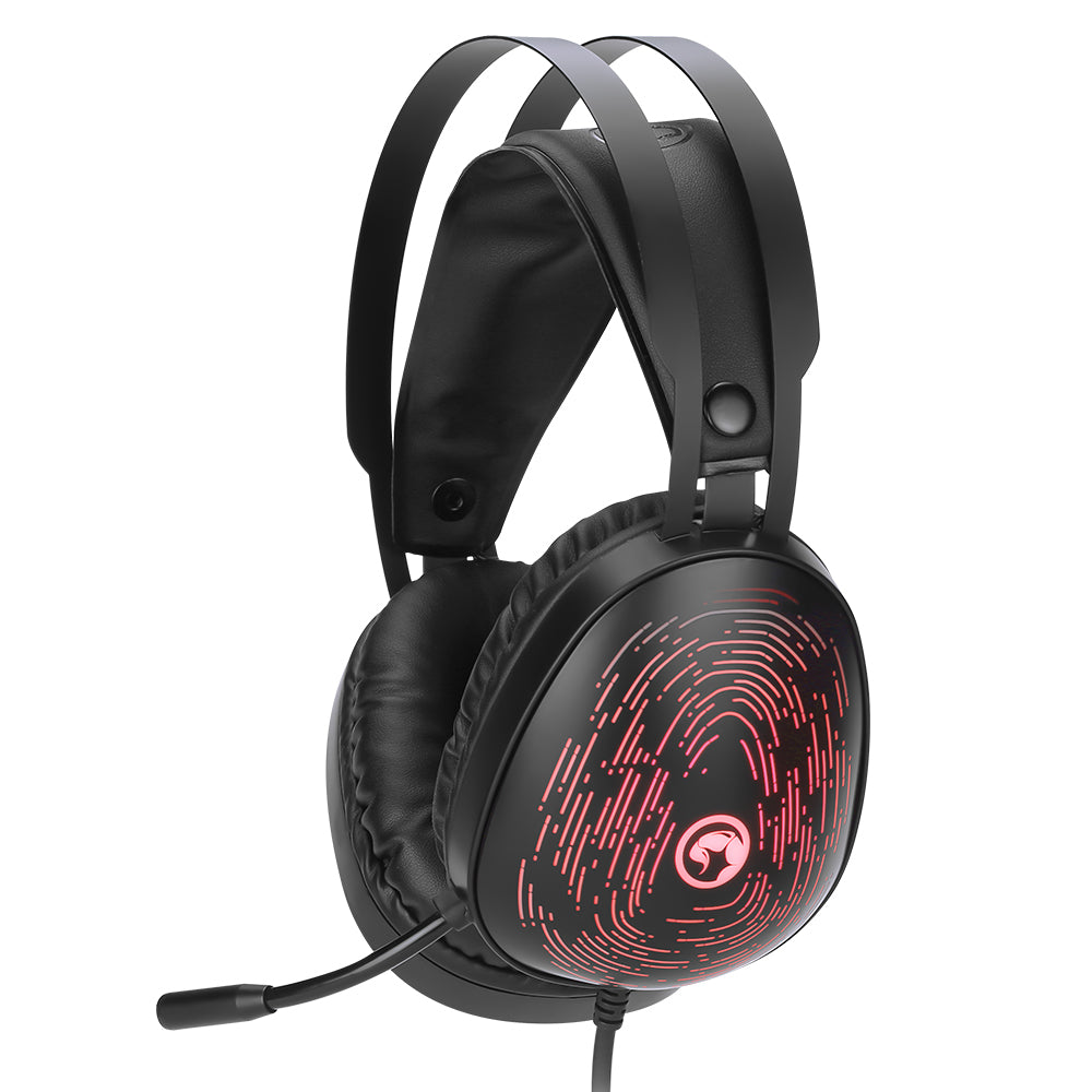 Marvo gaming headset m/mic. Sort/rød