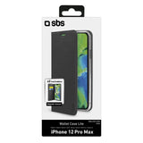 SBS Book Wallet Lite cover til iPhone 12 Pro Max®. Sort