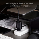 SBS 2100 mAh oplader. 2.1A + 1A. Sort