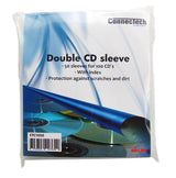 Connectech dobbelt CD hylster. 50-pak. Gennemsigtig