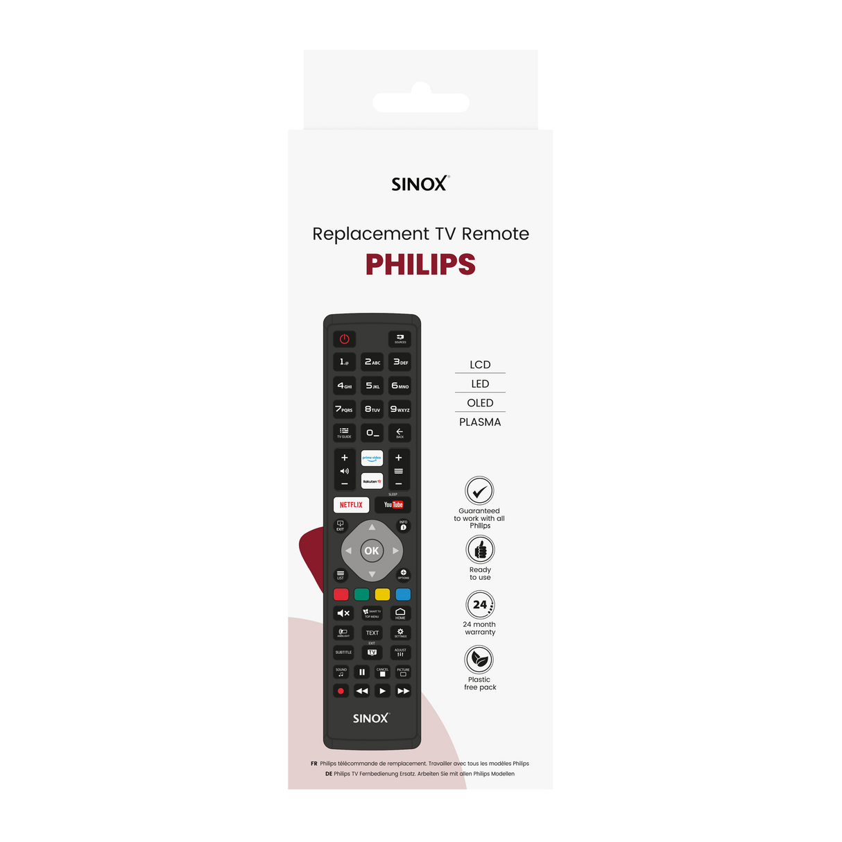 Sinox fjernbetjening til Philips