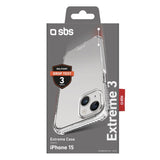 SBS Extreme X3 Cover til iPhone 15. Gennemsigtig