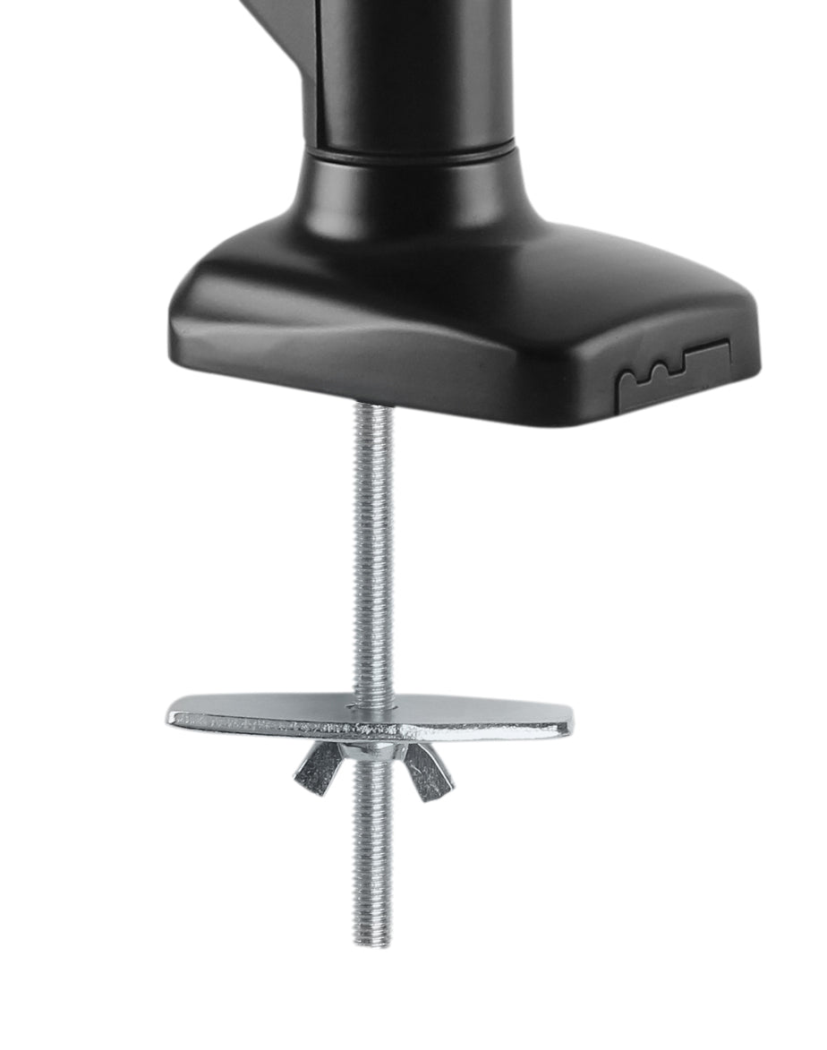 Sinox Office enkel skærm skrivebordsbeslag med gasspring. Op til 32". Sort
