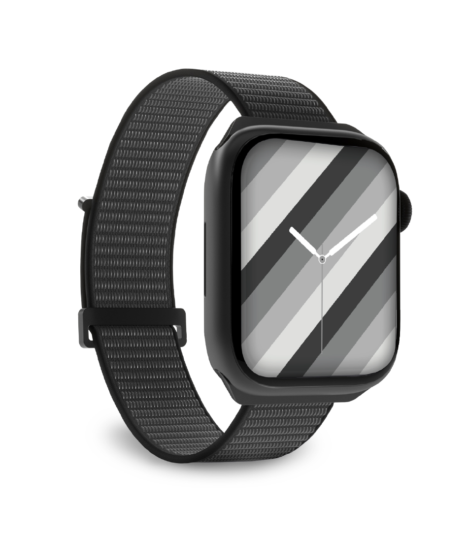 SBS nylon urrem til Apple Watch 38/40/41mm. Sort