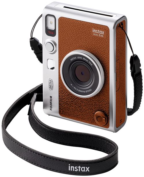 Instax Mini Evo kamera. Brun