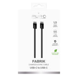 PURO Fabrik 2.0 60W USB-C til USB-C opladnings- og synkroniseringskabel 1,5 m