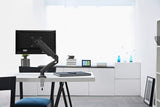 Sinox Office enkel skærm skrivebordsbeslag med gasspring. Op til 32". Sort
