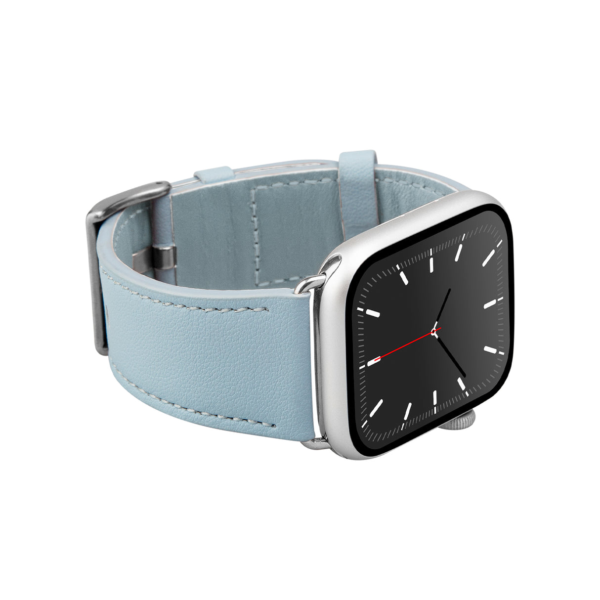 PURO E-Classic-rem til Apple Watch 42, 44, 45, 46, 49 mm. Lyseblå