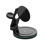 Sinox PRO 3-i-1 trådløs 15W opladerstand. Sort