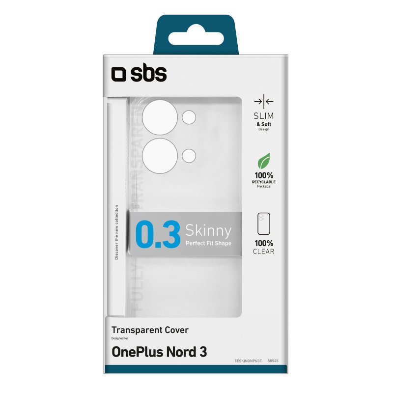 SBS Skinny Cover til OnePlus Nord 3. Gennemsigtig
