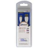 Sinox USB C til USB A-kabel. 1m. Hvid