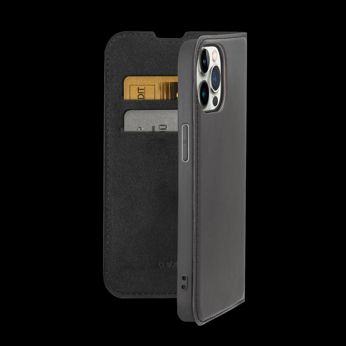 SBS Book Wallet Lite cover til iPhone 15 Pro®. Sort