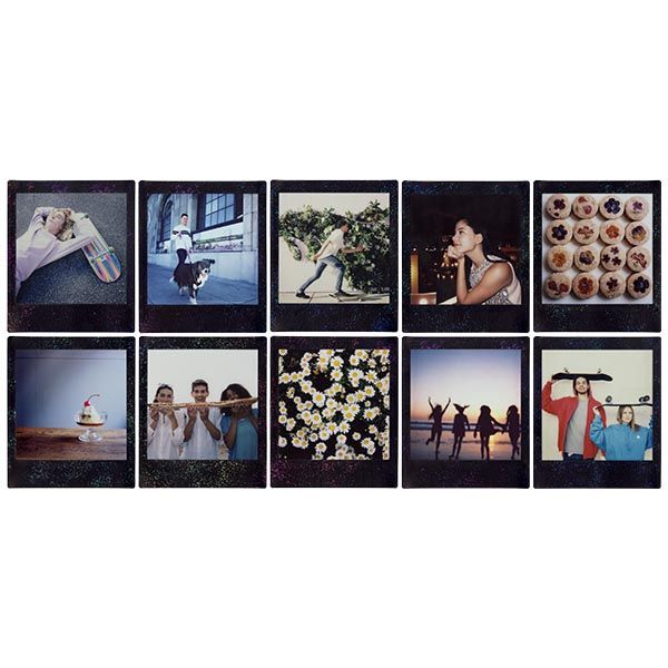 INSTAX Square film. 10 stykker. Sort med stjerner