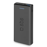 SBS hurtigtopladende powerbank. 10,000 mAh. Sort