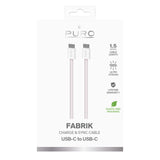 PURO Fabrik 2.0 60W USB-C til USB-C opladnings- og synkroniseringskabel 1,5 m