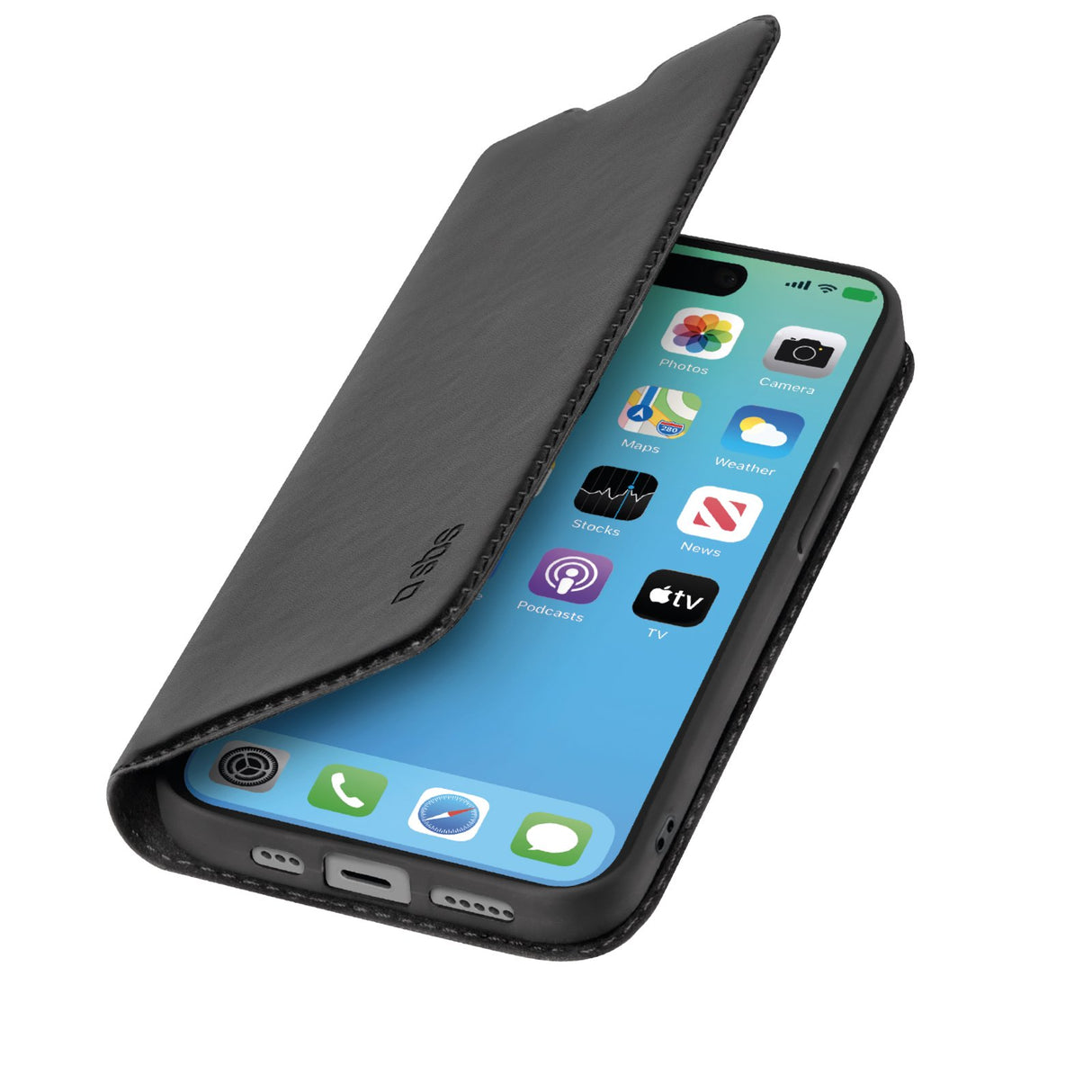 SBS Book Wallet Lite cover til iPhone 15 Pro®. Sort
