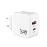 Sinox PRO vægoplader USB-A+USB-C PD 33W. Hvid