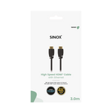 Sinox HDMI™ kabel 4K60Hz+E. 3m. Sort