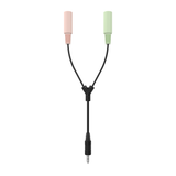 Sinox headset adapter. 0,2m. Sort