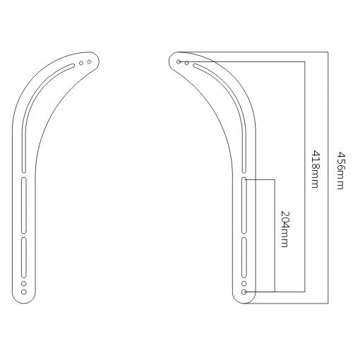 Sinox One soundbar ophængssæt. Sort