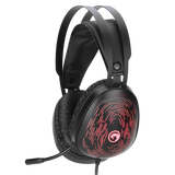 Marvo gaming headset m/mic. Sort/rød