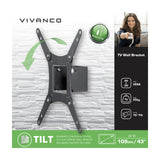 Vivanco TV-vægbeslag, TILT, 43", 25 kg, VESA 200x200
