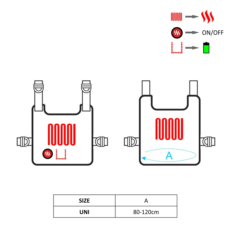 Glovii opvarmet universalvest. Sort