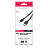 Vivanco Premium High Speed HDMI-kabel med Ethernet, 1,5 m
