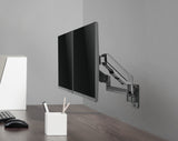 Sinox Office dobbelt skærm vægbeslag med gasspring. Op til 32". Sort