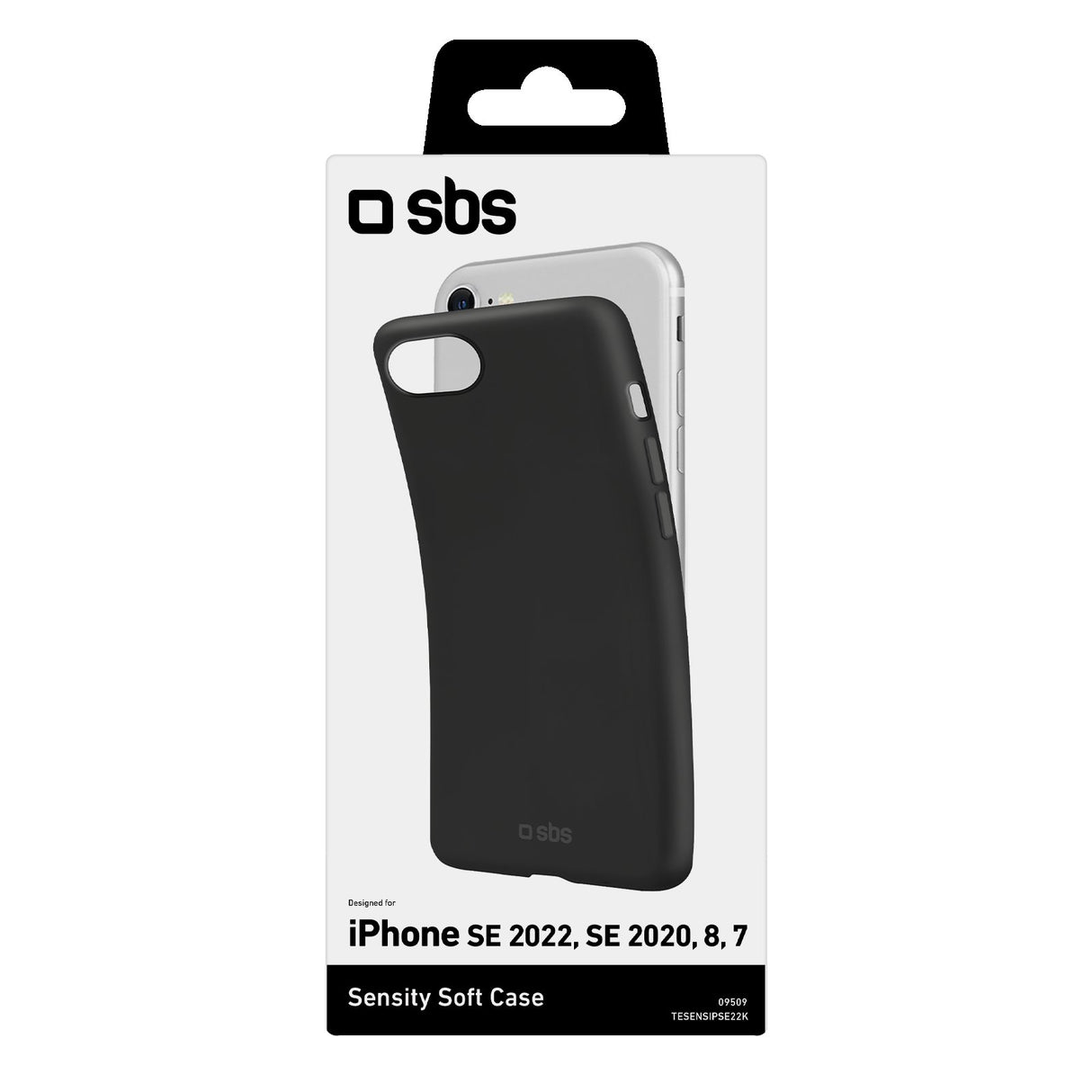SBS Sensity cover til iPhone SE 2022 / SE 2020 / 8 / 7®. Sort