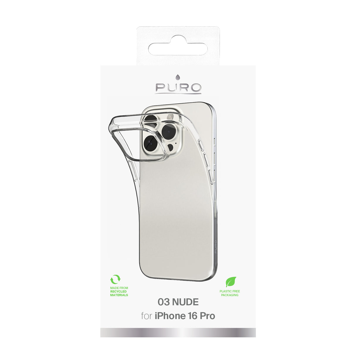 PURO Cover 0.3 Nude til iPhone 16 Pro
