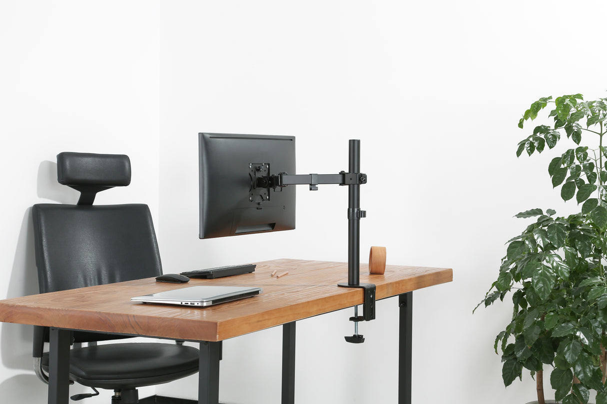 Sinox Office enkel skærm skrivebordsbeslag. Op til 32". Sort