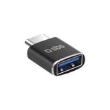 SBS USB-C-han til USB-hun-adapter. Sort