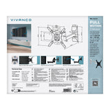 Vivanco TV-vægbeslag, MOTION, dobbeltarm, 43", 25 kg hvid, VESA 200x200