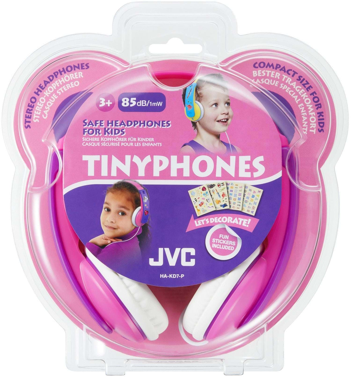 JVC børnehovedtelefoner. Pink