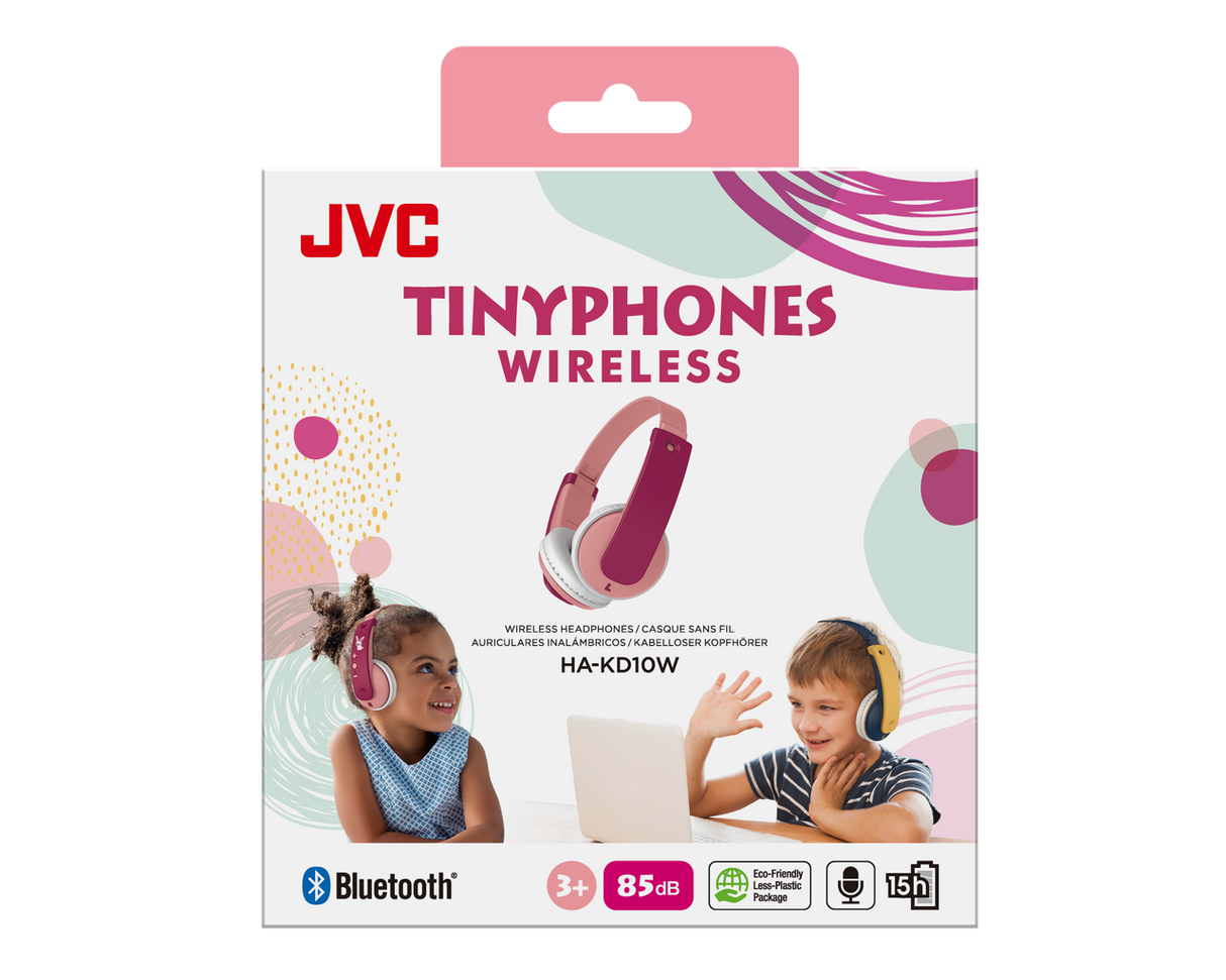 JVC Tinyphone trådløs børnehovedtelefon. Lyserød