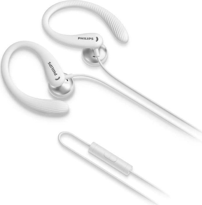 Philips In-Ear sportshovedtelefoner. Hvid
