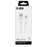SBS Lightning kabel. 2m. Hvid
