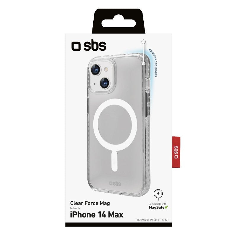 SBS Novelty Magnetic MagSafe cover til iPhone 14 Plus®. Gennemsigtig