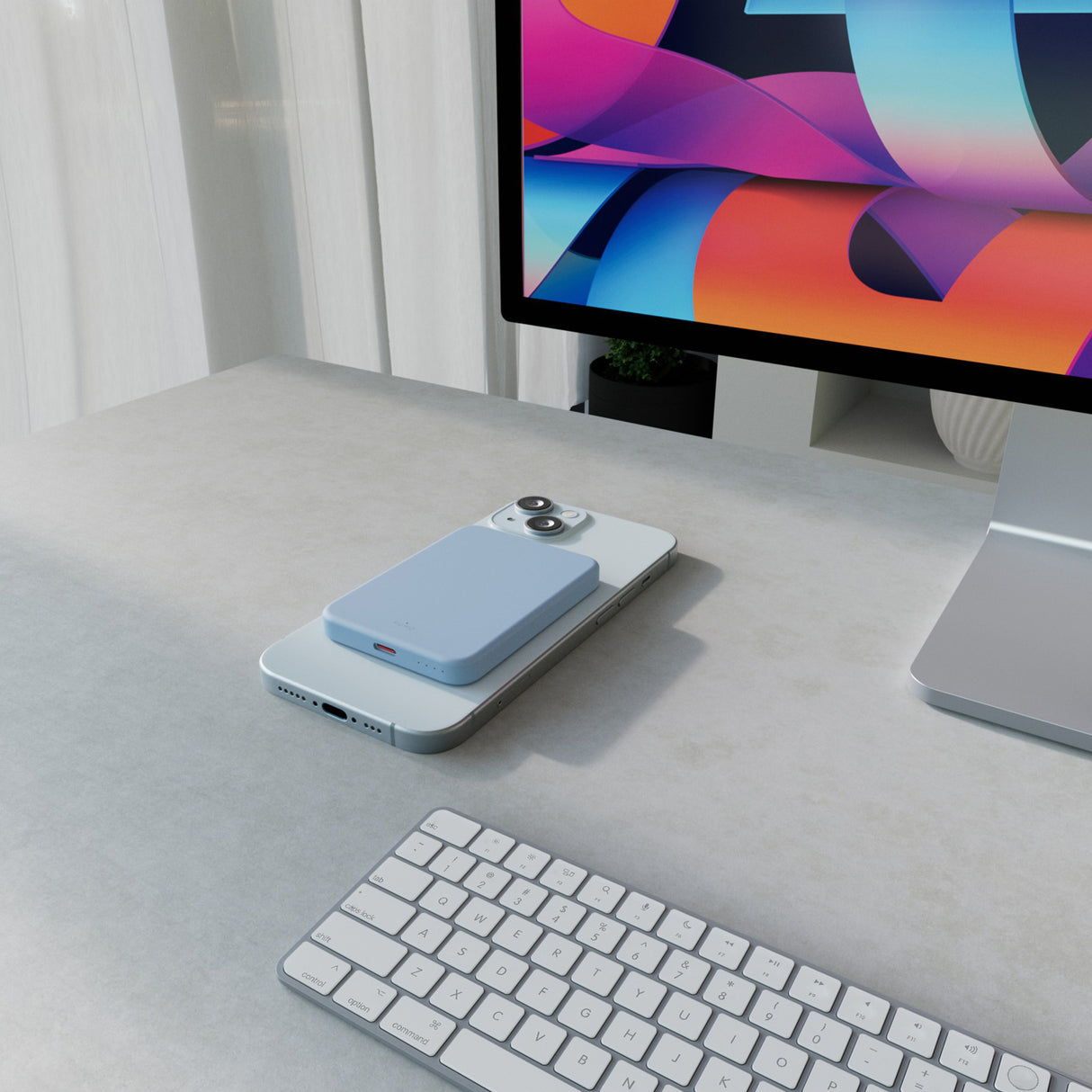 PURO Power Bank Wireless "Mini Power Mag" 4200 mAh til iPhone