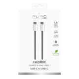 PURO Fabrik 2.0 60W USB-C til USB-C opladnings- og synkroniseringskabel 1,5 m