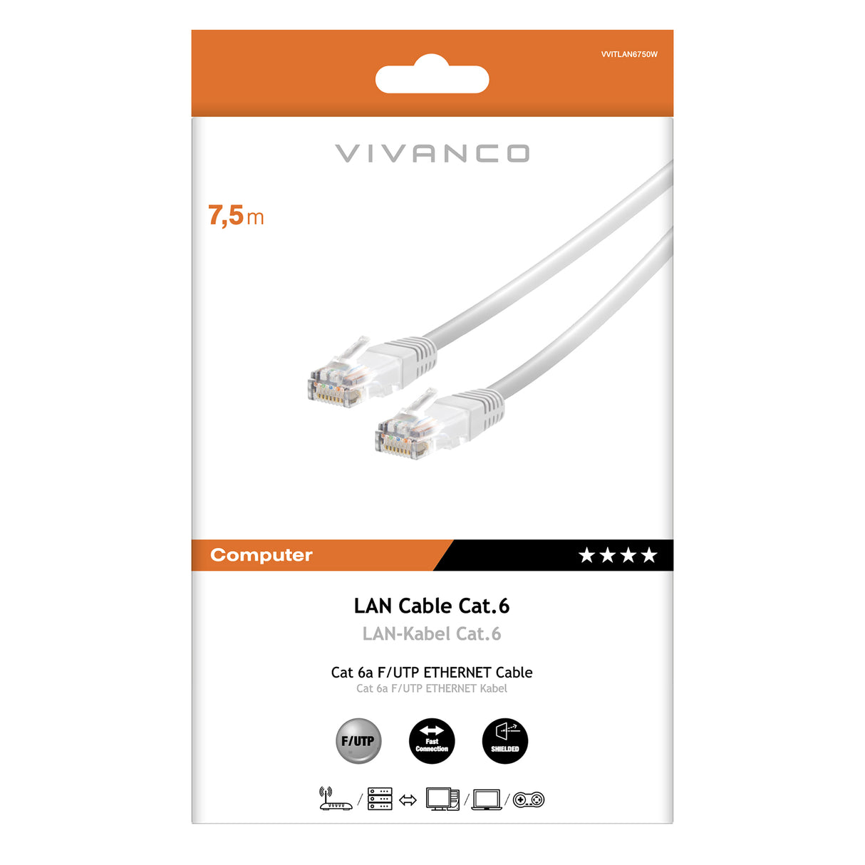 Vivanco Cat 6 netværkskabel
