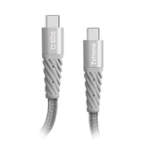 SBS USB-C - USB-C Aramid Fibre-kabel. Grå