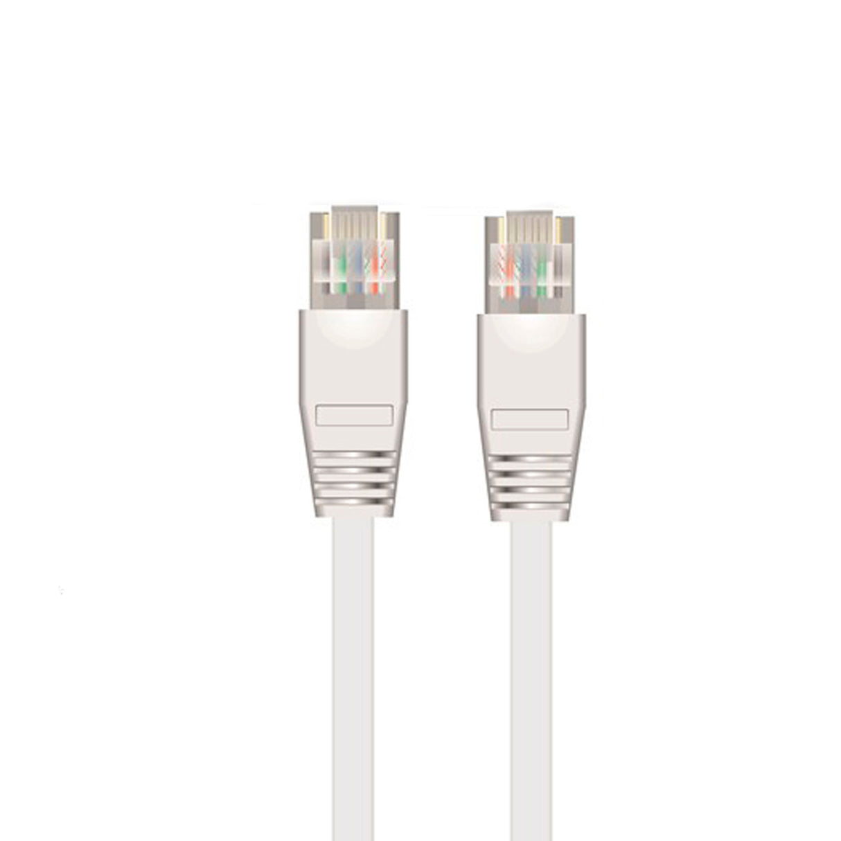 Sinox FTP Cat6 flat netværkskabel. 2m. Hvid