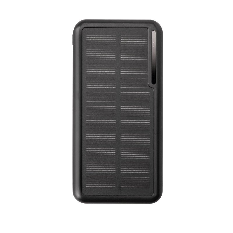 SBS powerbank med solceller. 10.000 mAh. Sort