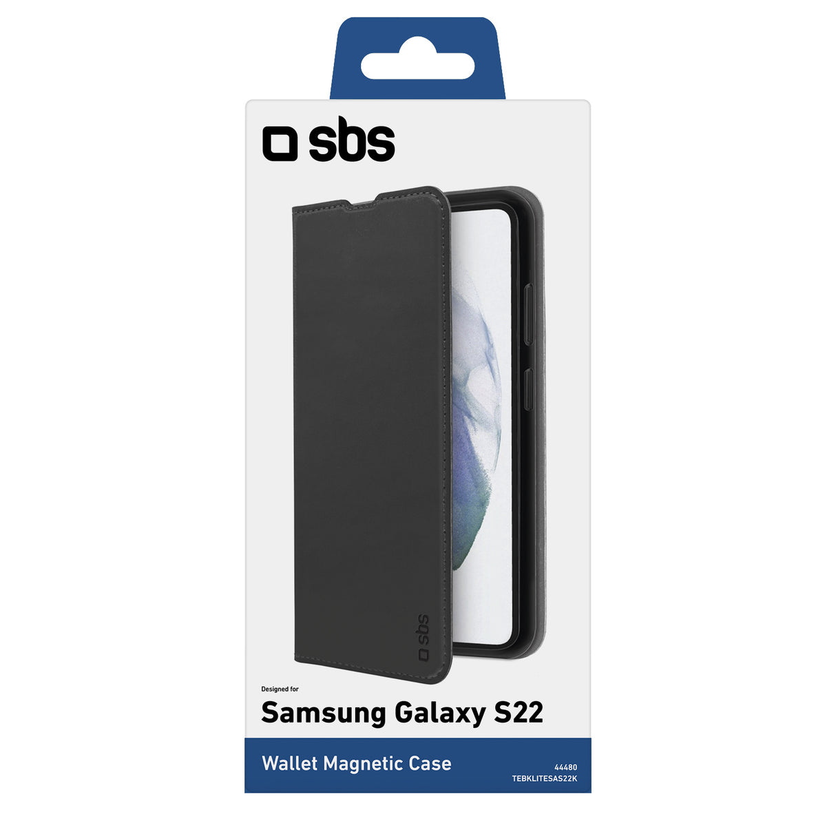 SBS Book Wallet Lite cover til Samsung Galaxy S22+®. Sort