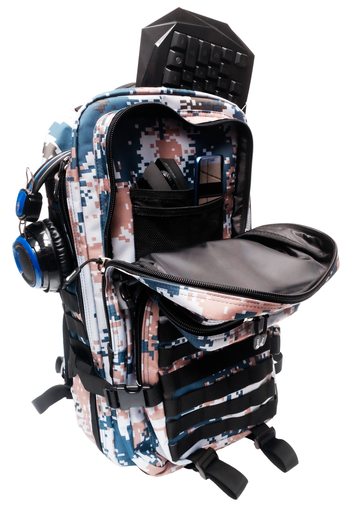 Sinox Gaming Backpack. 40L. Blå camo
