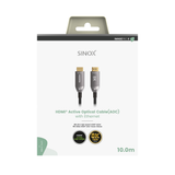 Sinox PRO X HDMI™ Optisk kabel 8K60Hz+E. 10m. Sort