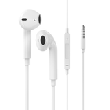 Techammo in-ear høretelefoner 3,5mm med mikrofon. Hvid